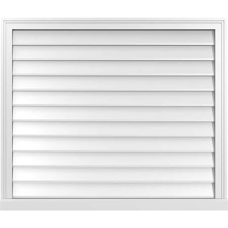 Ekena Millwork Vertical Surface Mount PVC Gable Vent w/ 2"W x 2"H , Brickmould Sill Frame, 40"W x 34"H GVPVE40X3403SN